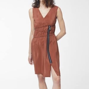 Cop.Copine Cleso Wrap and zipper dress